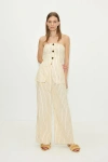 Simonmiller Mori Strapless Linen Top In Neutral