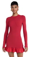 Simonmiller Otto Knit Poplin Combo Dress Sangria Melange In Sangria Melange