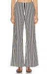 Simonmiller Pia Poplin Pant In Black & White Stripe