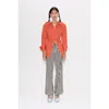 Simonmiller Pia Poplin Pant In Black/white Stripe