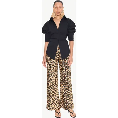 Simonmiller Pia Poplin Pant In Cheetah