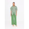 Simonmiller Pia Poplin Pant In Gummy Green/moss
