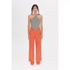Simonmiller Pia Poplin Pant In Hibiscus/tangerine Stripe