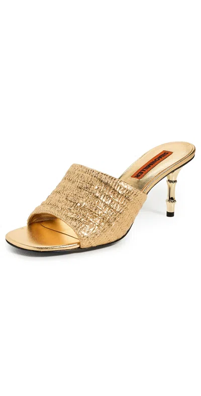 Simonmiller Playa Bamboo Heels Gold/natural