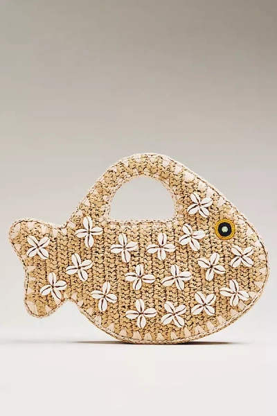 Simonmiller Puka Fish Raffia Bag In Neutral
