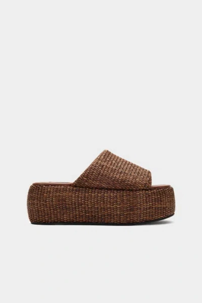 Simon Miller Simonmiller Raffia Cloudy Platform In Brown