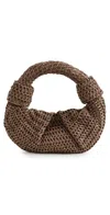 Simonmiller Raffia Lopsy Bag Chocolate In Chocolate