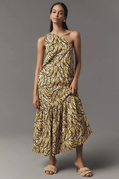 Simonmiller Rea One-shoulder Poplin Maxi Dress