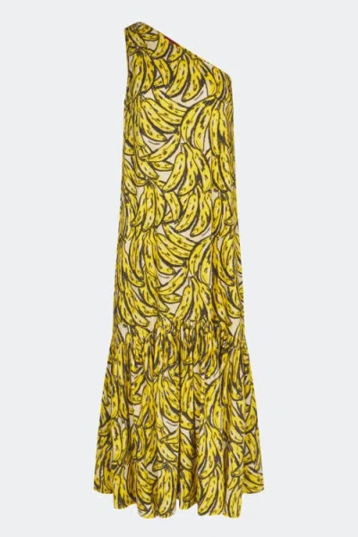 Simonmiller Rea Poplin Maxi One Shoulder Dress In Yellow