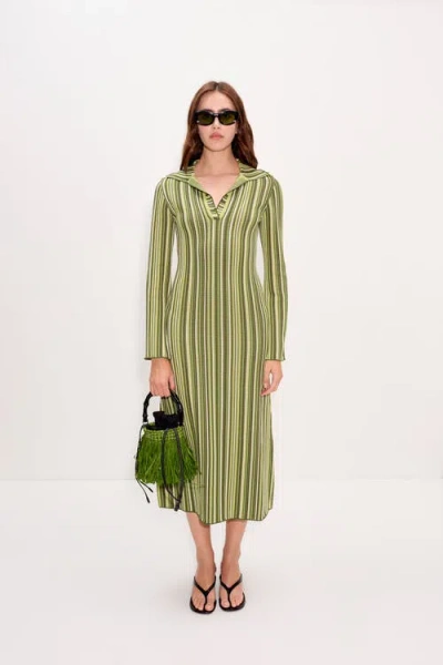 Simon Miller Simonmiller Reade Polo Knit Dress In Green