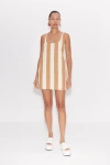 Simonmiller Sahara Striped Denim Dress In Brown