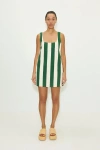 Simonmiller Sahara Striped Denim Dress In Green