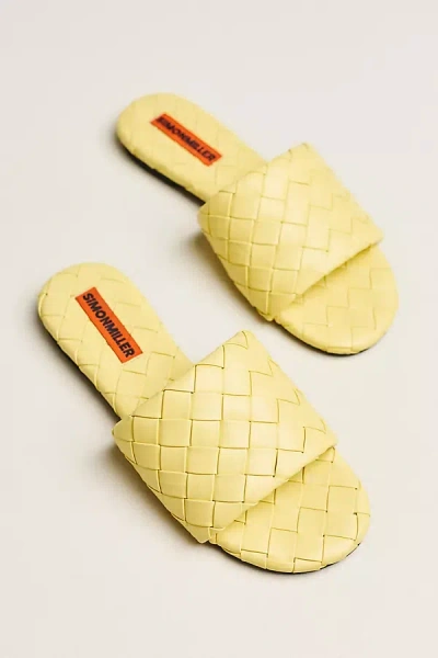 Simonmiller Salerno Woven Slides In Yellow