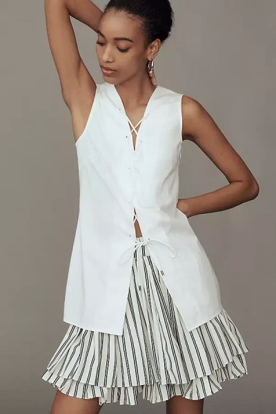 Simonmiller Simon Miller Lacey Poplin Tie Top In White