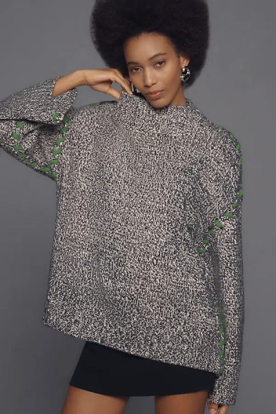 Simonmiller Simonmiler Leith Whipstitch Knit Sweater In Grey