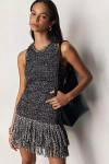Simonmiller Sondra Fringed Sweater Mini Dress In Gray