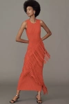 Simonmiller Spiral Knit Maxi Dress In Red