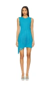 Simonmiller Spiral Knit Mini Dress In Panama Blue