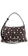 Simonmiller Studded Mini Puffin Bag Choco Brown/silver