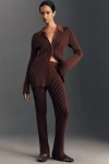Simonmiller Val Ribbed Knit Pant In Brown