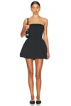 Simonmiller Via Smocked Strapless Mini Dress In Black