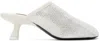 Simonmiller White Crystal Beep Mules In 20804 Seashell