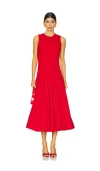 Simonmiller Yanez Poplin Combo Dress In Red