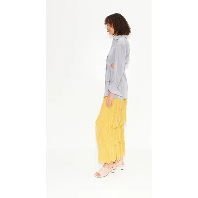 Simonmiller Za Za Knit Fringe Skirt In Butter