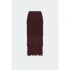 Simonmiller Za Za Knit Fringe Skirt In Choco Brown