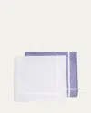 Simonnot Godard Men's 2-pack Egyptian Cotton Handkerchiefs, Boxed Gift Set In Gaudi White Gaudi Navy