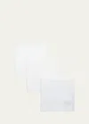 Simonnot Godard Men's 3-pack Cotton Handkerchiefs In White