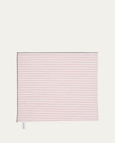 Simonnot Godard Men's Bengal Stripes Cotton Pocket Square In Burgundy