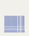 Simonnot Godard Men's Cotton Satin Check Pocket Handkerchief