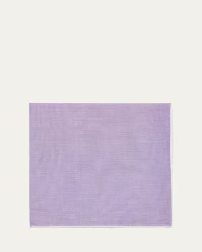 Simonnot Godard Men's Cotton Satin-edge Pocket Handkerchief In Purple