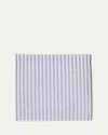 Simonnot Godard Men's Cotton Woven Color Edge Handkerchief In Blue