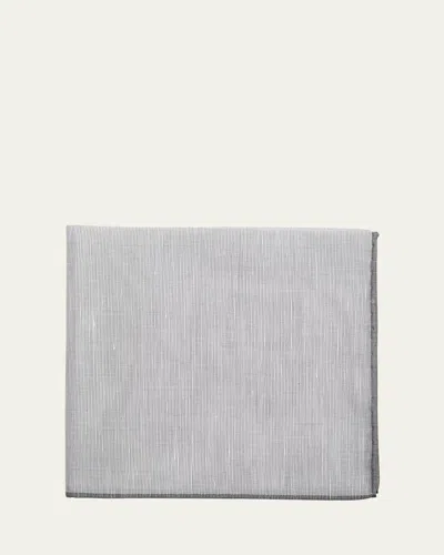 Simonnot Godard Men's Cotton-linen Pocket Square In Grey
