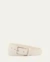 Simonnot Godard Men's Galuchat Grained Leather Belt, 35mm In Poussiere