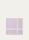 Simonnot Godard Men's Micro-stripe Hankerchief In Lilac