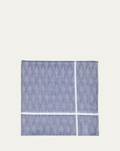 Simonnot Godard Men's Nocturne Nuit Handkerchief In Blue Nuit