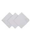 Simonnot Godard Striped Pocket Square (set Of Three) In White