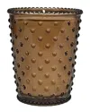 Simpatico Chestnut Hobnail Glass Candle In Brown
