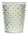 Simpatico Creme Fresh Hobnail Glass Candle In Clear