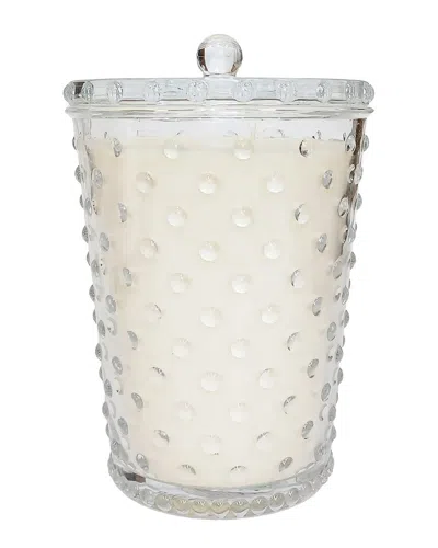 Simpatico Grande Creme Fresh Hobnail Glass Candle In Clear