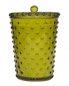 Simpatico Grande Fir & Grapefruit Hobnail Glass Candle In Yellow