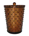 Simpatico Grande Sweet Oatmeal Hobnail Glass Candle In Silver