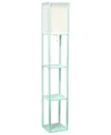 Simple Designs Elegant Designs Romantic Cascading Crystal And Chrome Floor Lamp In Aqua