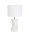 Simple Designs Hourglass Table Lamp In Off White
