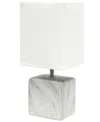 Simple Designs Petite Table Lamp With Shade In White Base,white Shade