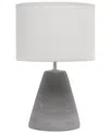 Simple Designs Pinnacle Concrete Table Lamp In Gray