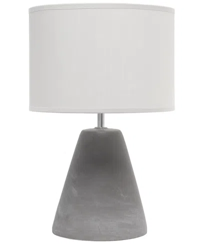 Simple Designs Pinnacle Concrete Table Lamp In Gray